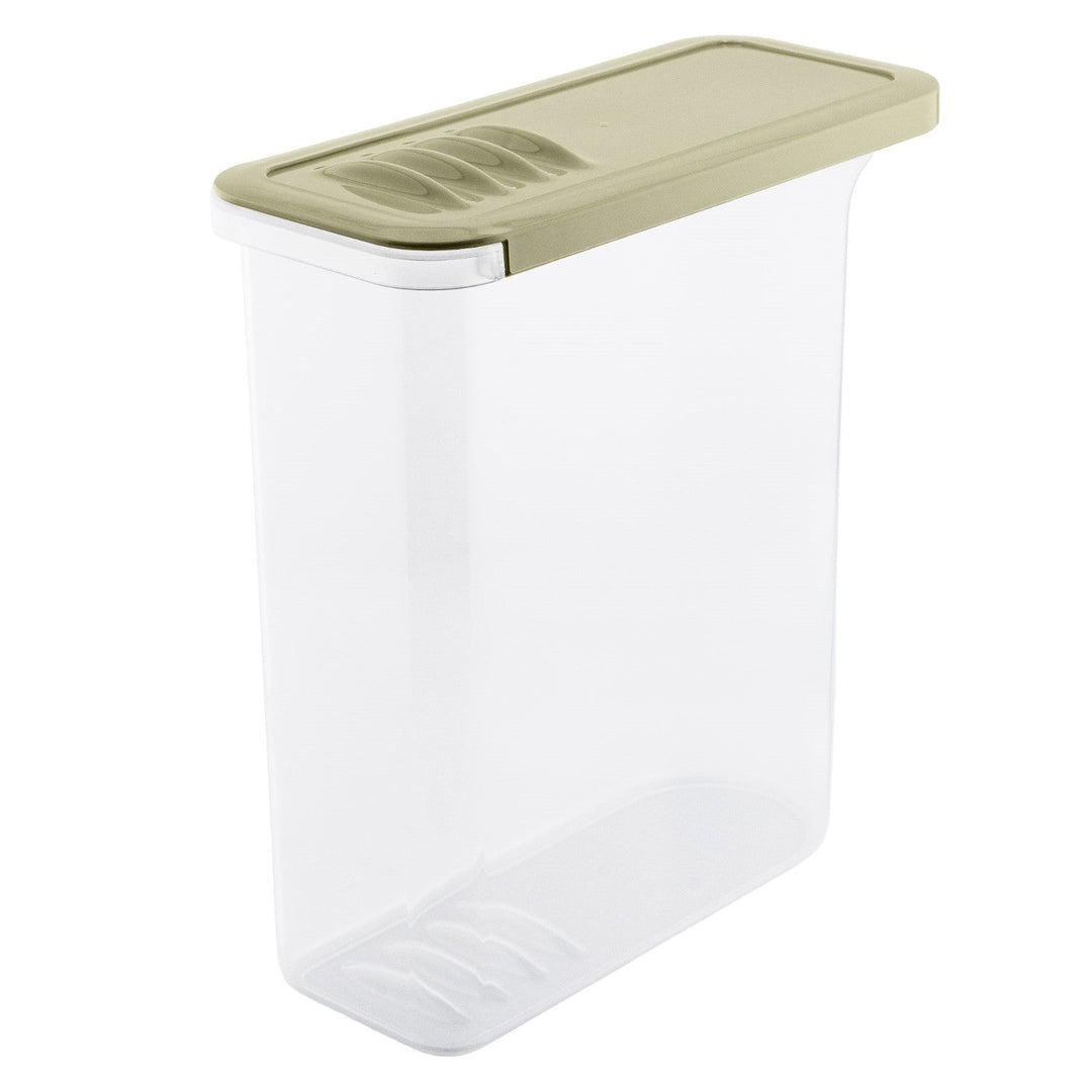 BranQ food container, 2.5l, transparent, olive green lid, Shark