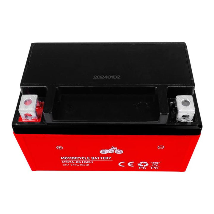 Lamex The LTX7A-BS 12 V 7 Ah gel battery for motorbikes, scooters and quads is maintenance-free, long-lasting, shock-resistant, compact and quick-charging, ready to fit
