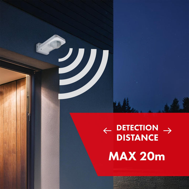 Maclean PIR motion sensor, infrared, IP65, max 2000W, MCE243, 2 pieces