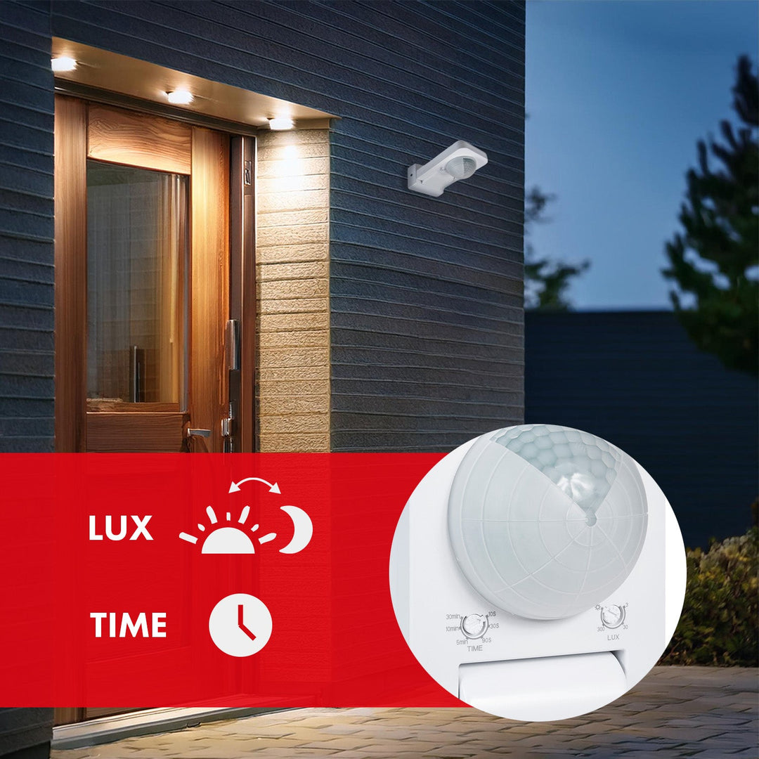 Maclean PIR motion sensor, infrared, IP65, max 2000W, MCE243, 2 pieces