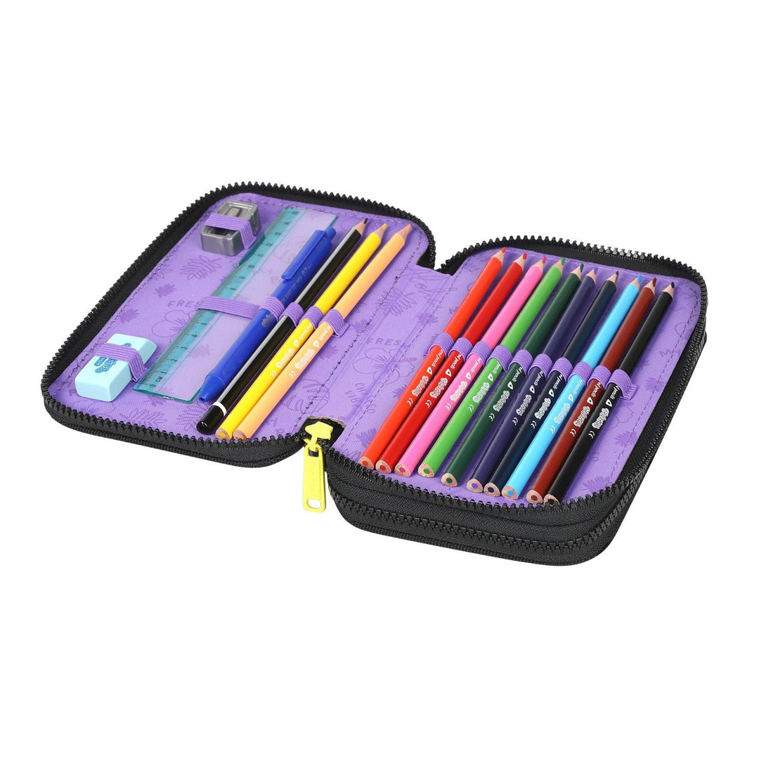 Coolpack Jerry DISNEY STITCH 19 L school backpack black + Coolpack pencil case, two compartment, equipped, Stitch, Jumper 2
