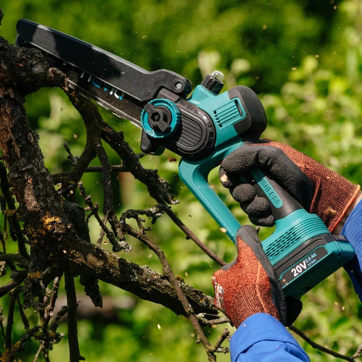 NEVIQ cordless chainsaw, 8'' bar, 500W, brushless motor, LX8303