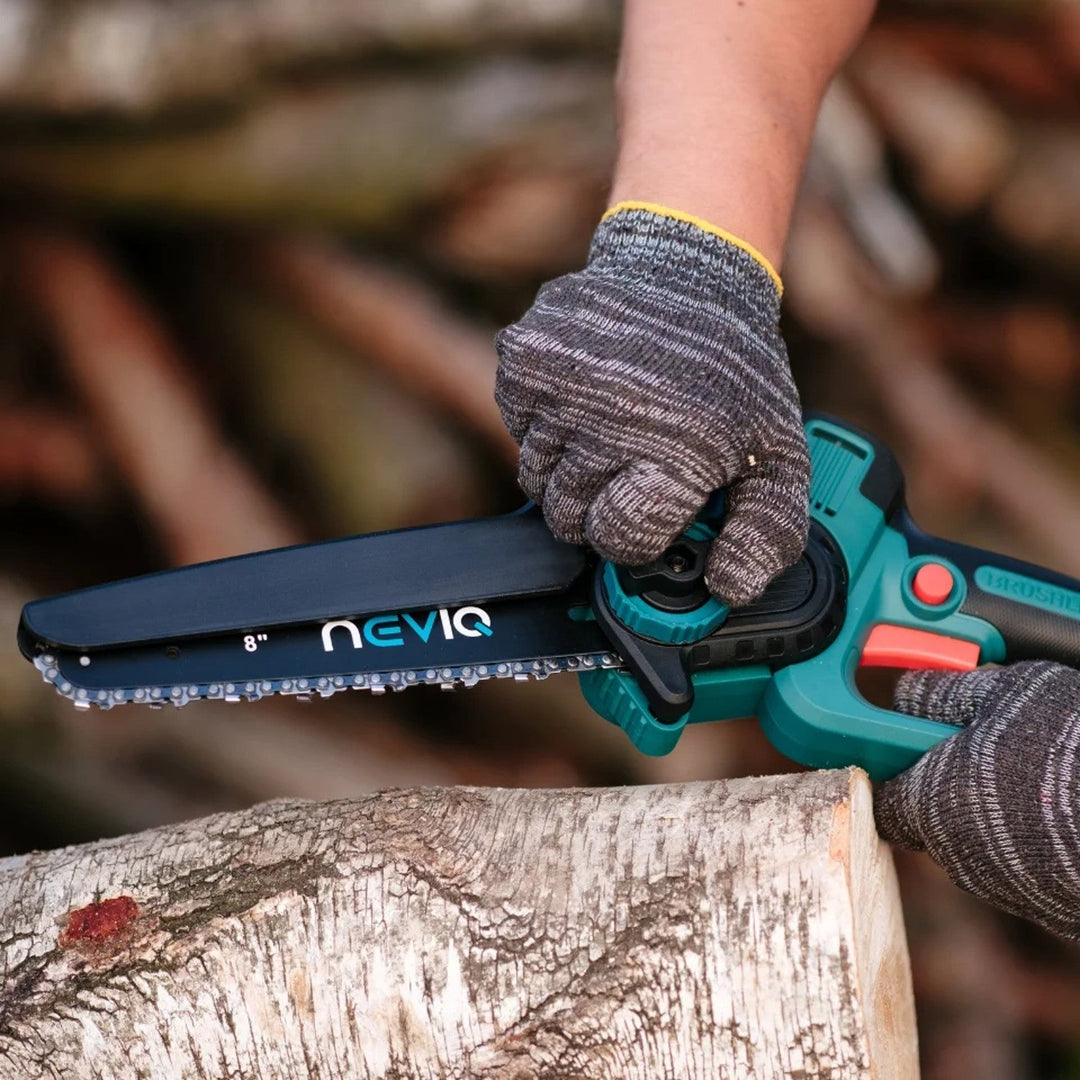 NEVIQ cordless chainsaw, 8'' bar, 500W, brushless motor, LX8303