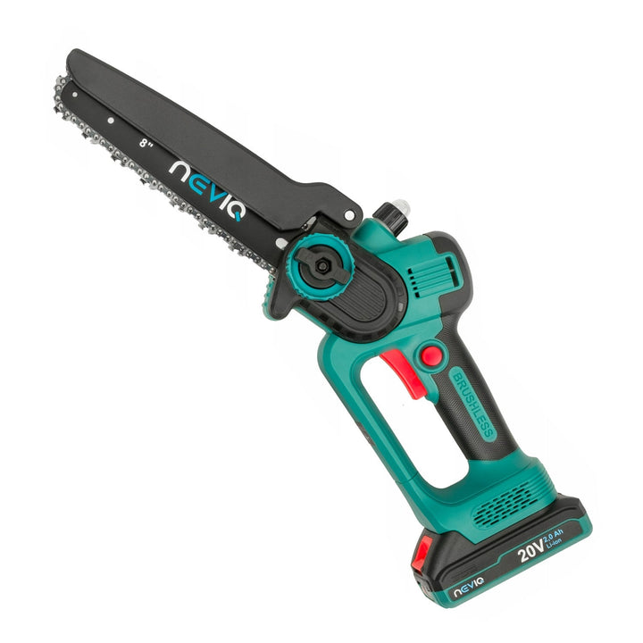 NEVIQ cordless chainsaw, 8'' bar, 500W, brushless motor, LX8303