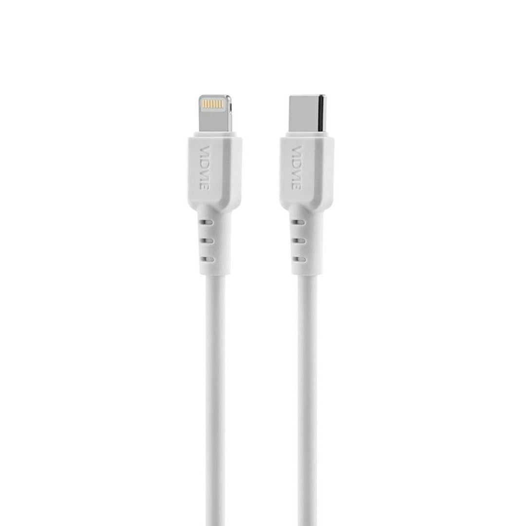 VIDVIE mains charger, 3A, 65W, 2x USB-C, 1x USB, USB-C/Iphone cable, PLE262