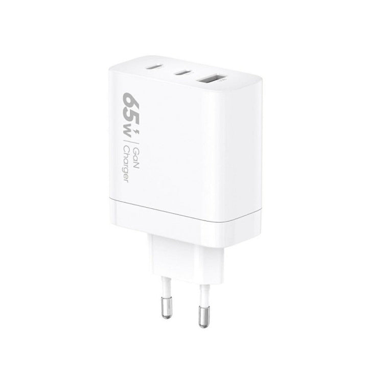 VIDVIE mains charger, 3A, 65W, 2x USB-C, 1x USB, USB-C/Iphone cable, PLE262