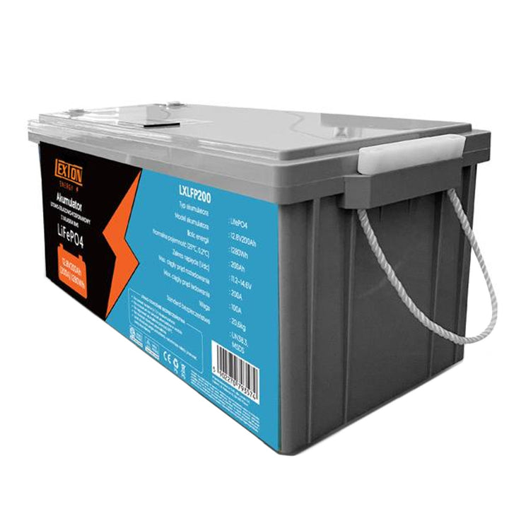 LiFePo4 Lexton lithium-iron-phosphate battery, with BMS, 12.8V, 200Ah, LXLFP200