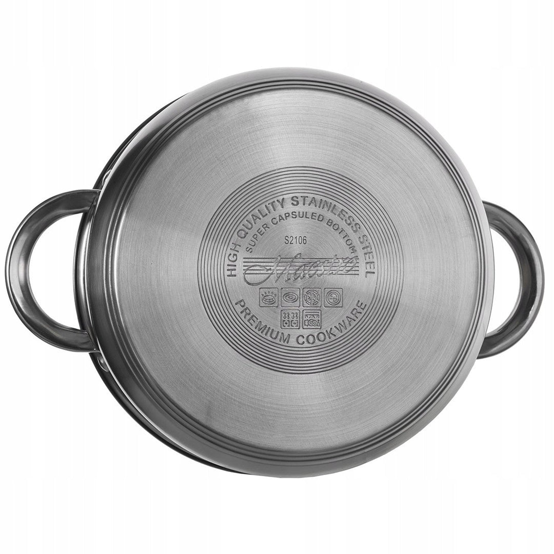 Maestro 9 el. pot set. 1.5L, 2L, 3L, 5L, stainless steel, dishwasher safe, suitable for all types of stoves, hot pot stand, MR-2021