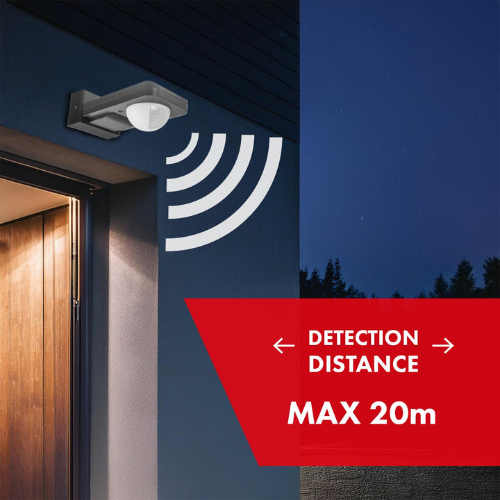 Maclean PIR motion sensor, infrared, IP65, max 2000W, MCE243 GR, 2 pieces