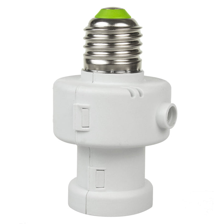 Maclean bulb holder, E27, max. 100W, with dusk sensor, timer, white color, MCE21W, 2 pieces