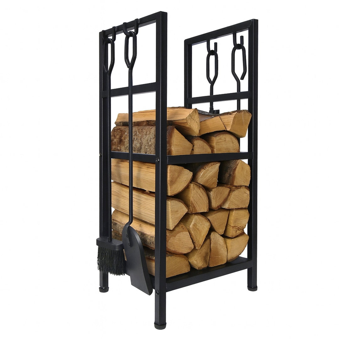 Adler metal wood rack, with tools, metal, black, AD 6815