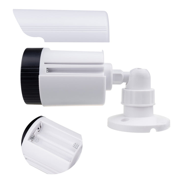 Dummy tube camera, IR LEDs, white, 2xAA power supply (not included), ABS, IR1800 W