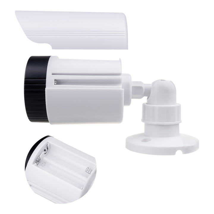 Dummy tube camera, IR LEDs, white, 2xAA power supply (not included), ABS, IR1800 W