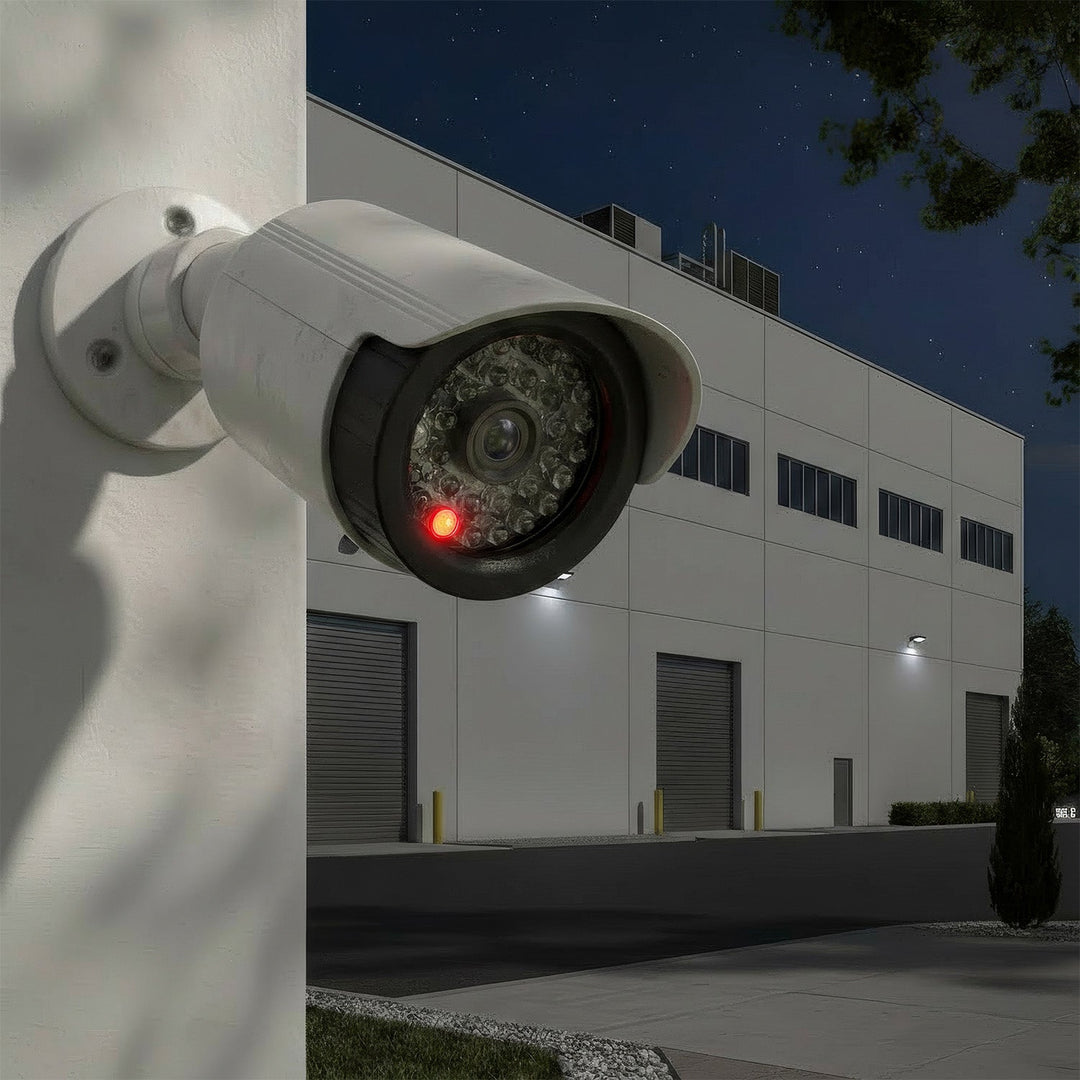 Set of two dummy tube cameras, IR LEDs, white, 2xAA power supply (not included), ABS, IR1800 WT