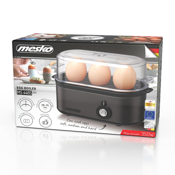 Mesko 3 egg cooker, 210W power, selectable cooking degree, indicator light, MS 4485