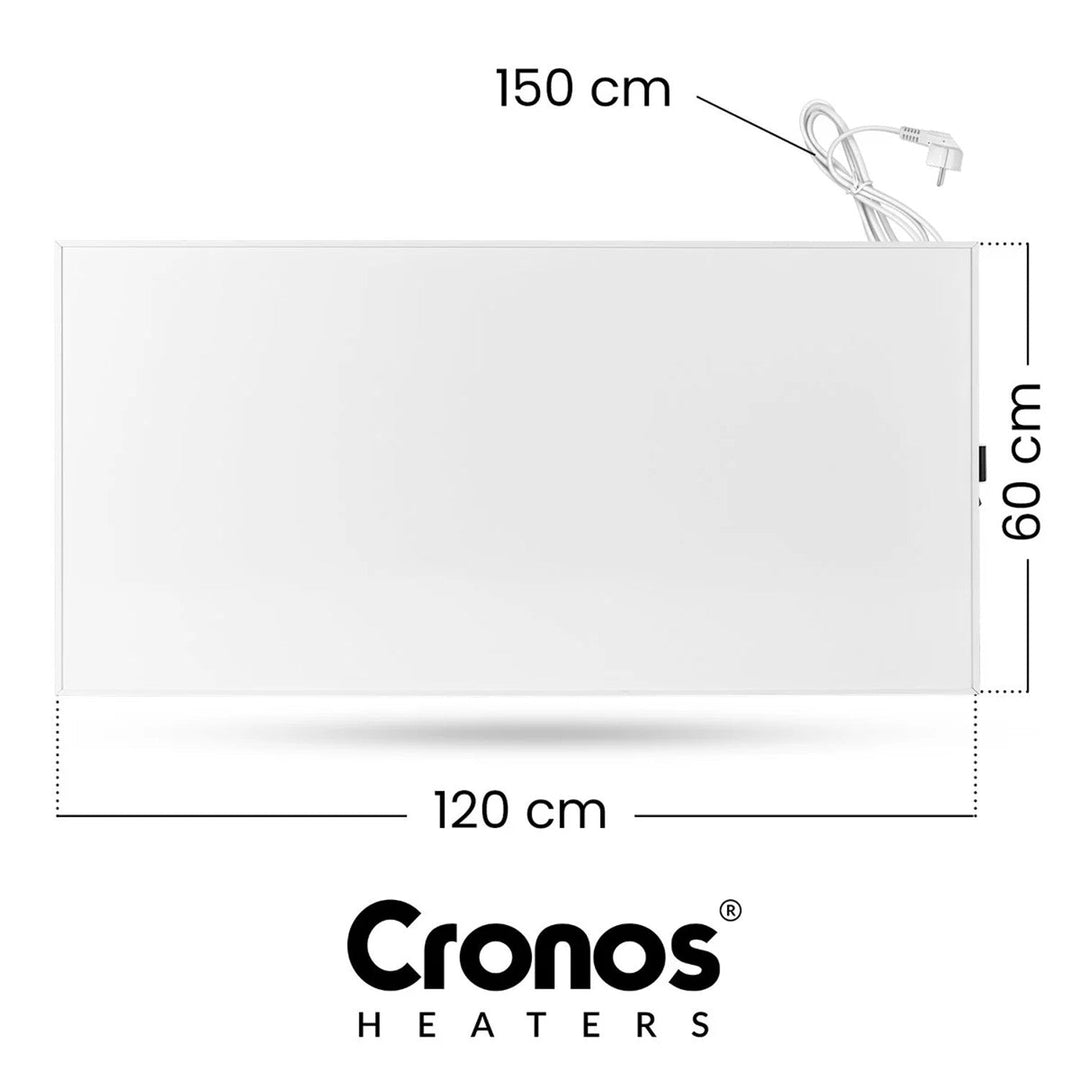 Cronos infrared heater, 770W, smartphone controlled, built-in thermostat, 98% conversion rate, IP44 protection, Synthelith PRO CRP-770TWP