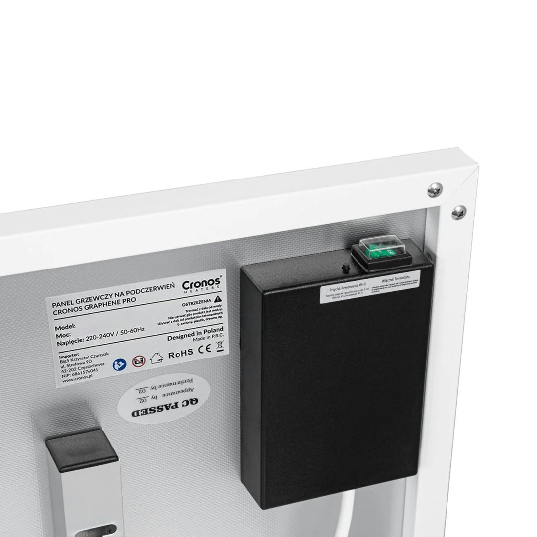 Cronos infrared heater, 700W, remote control, matte surface, ultra-thin, economical heating, Graphene PRO CGP-700TWP