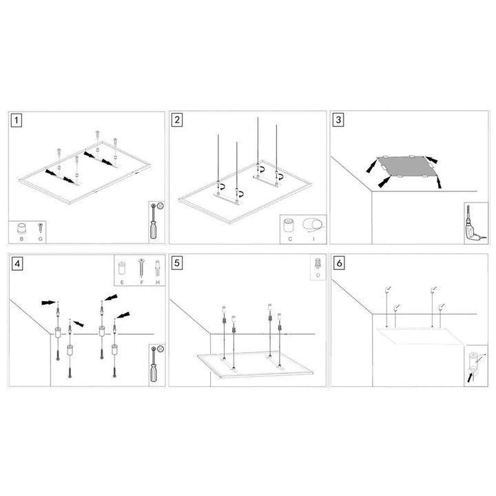 Ceiling mounting kit for Cronos radiant heaters, cord length 1m, stainless steel