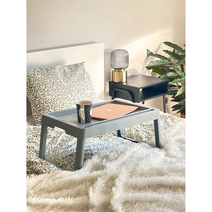 Practic folding table, portable, for garden bed, breakfast tray, cappuccino color, 56120722
