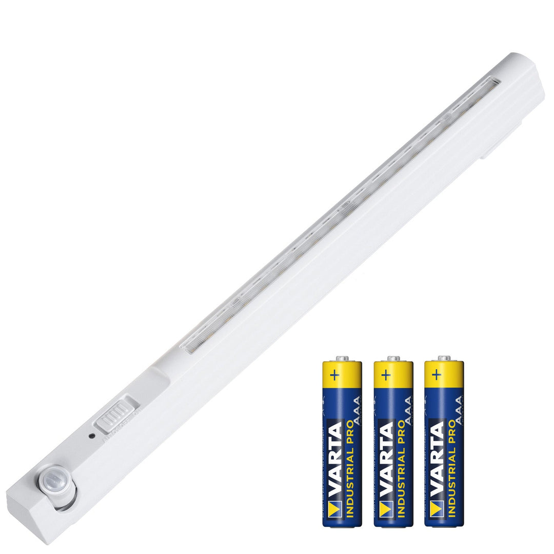 Maclean LED lamp, with motion sensor, hook, ON/OFF/AUTO, temp. 4000K, range 3m, MCE235 + 3x Varta Industrial AAA alkaline battery