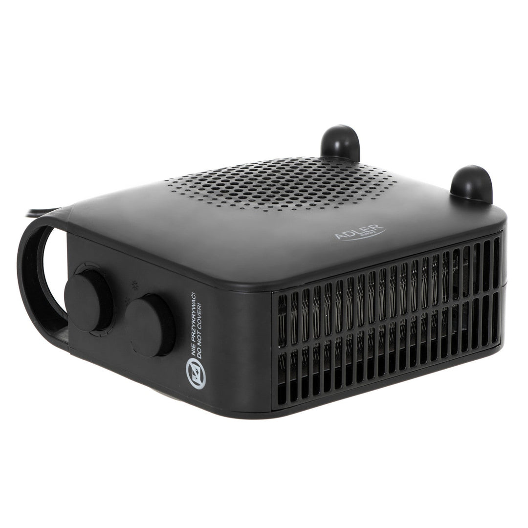 Adler fan heater, 2 power levels, max 2000W, thermostat, black, AD 7725