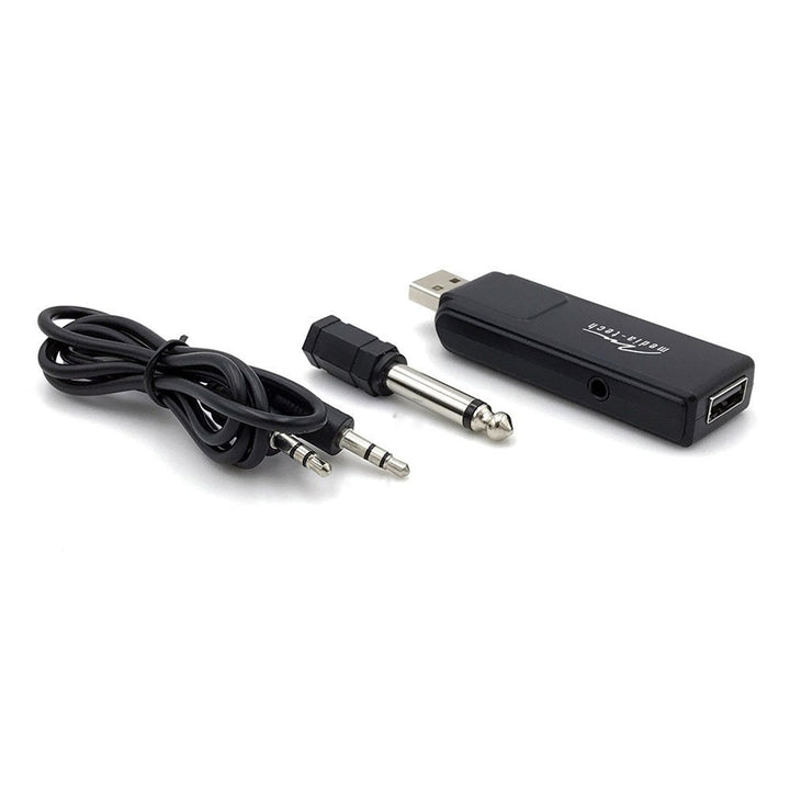 Two wireless microphones with USB receiver for speaker with karaoke function, Mediatech MT395