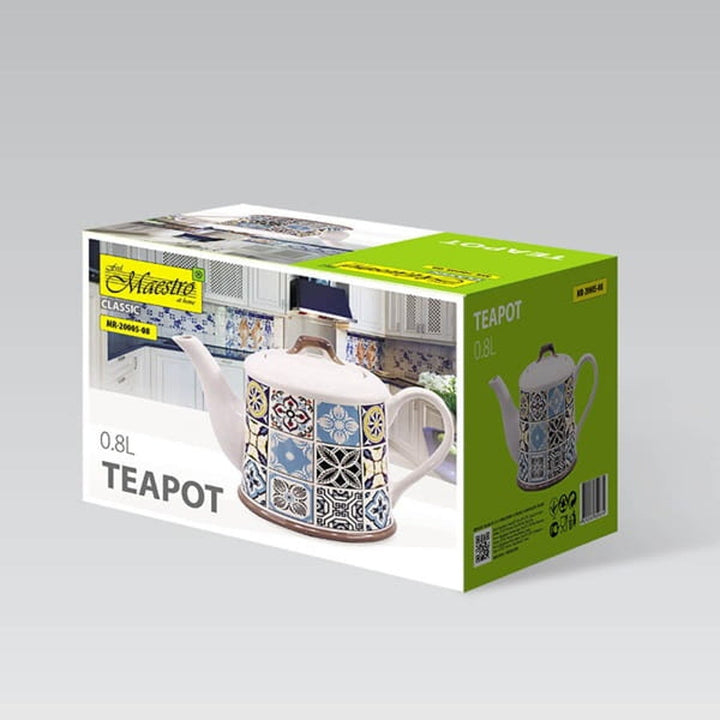 Ceramic Holiday in Porto teapot by Maestro, capacity 800ml, MR-20005-08