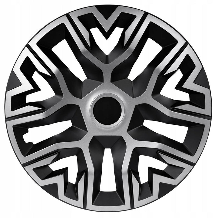 Universal hubcap 16'' NRM The Best Bicolor silver-black 1 piece