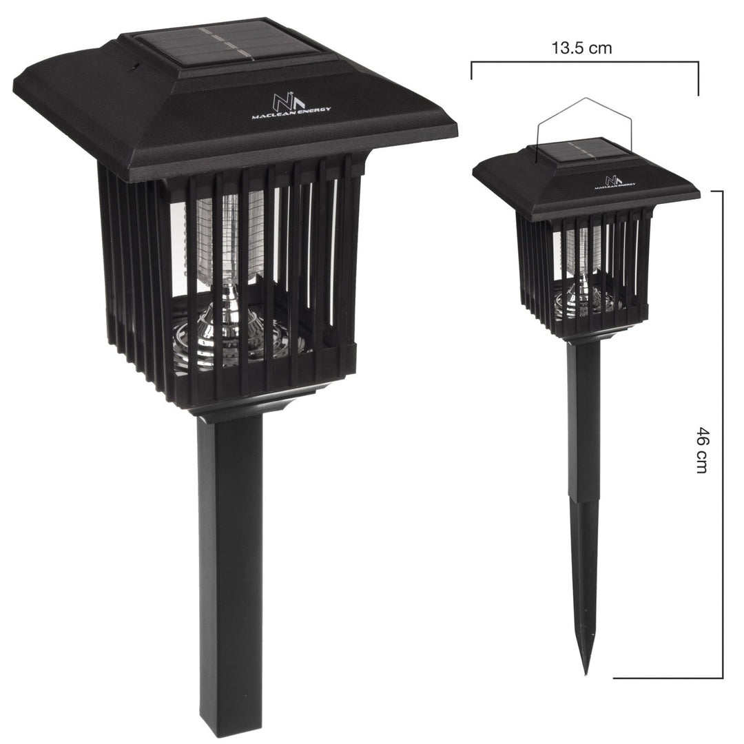 Maclean Solar LED Insecticide Light, IP44, LED/UV, 2*AA Ni-MH 200 mAh battery, solar 2V DC MCE448, 4 pieces