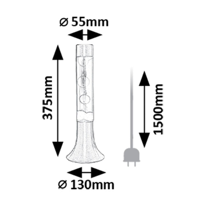 Rabalux LED lava lamp, power 25W, 3000 K, orange, Poppilol