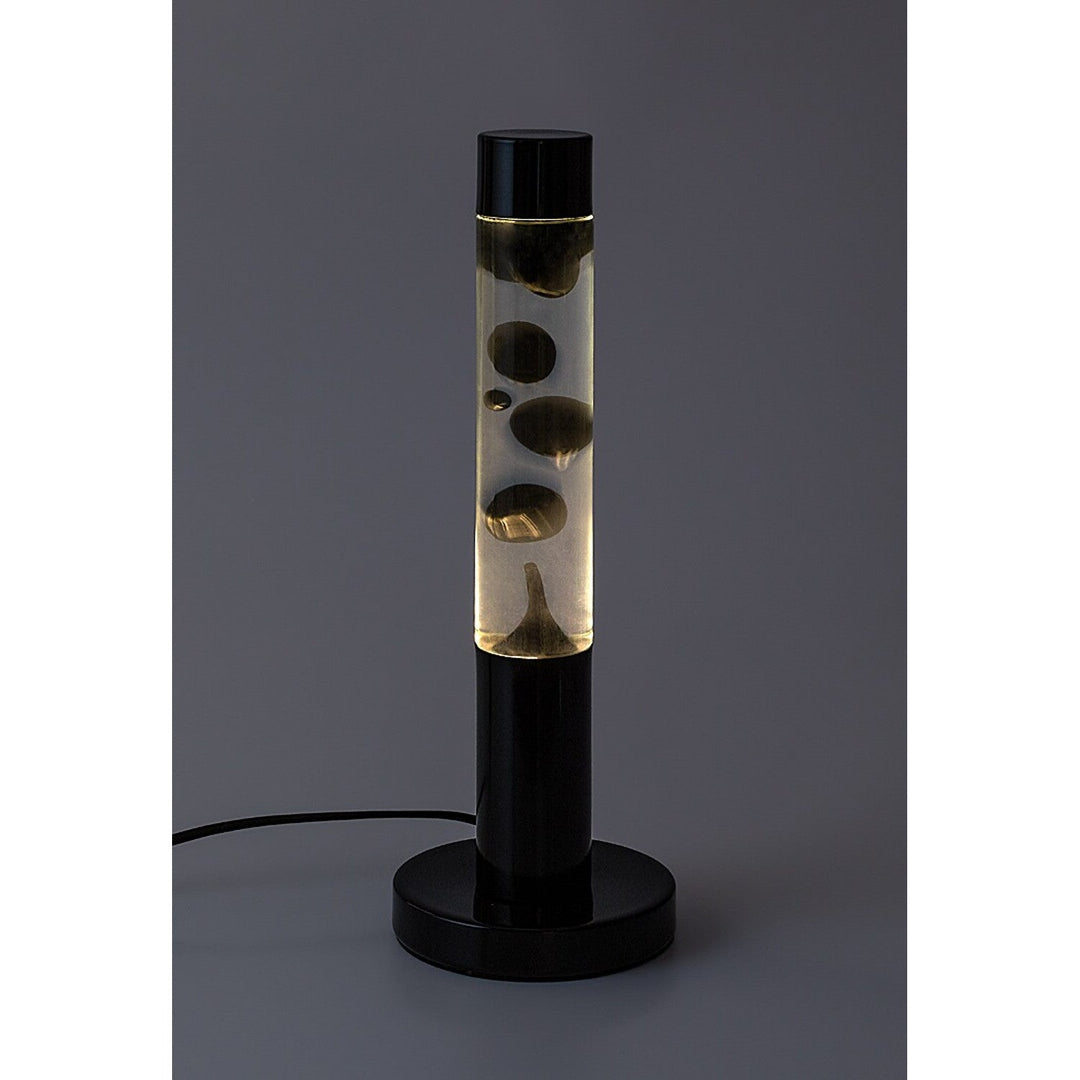 Rabalux LED lava lamp, 25W, 3000 K, black wax, Lavastic