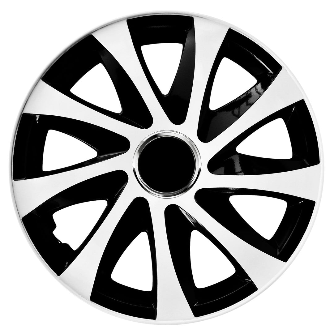 Universal hubcap 14'' NRM Drift Extra white and black 1 piece