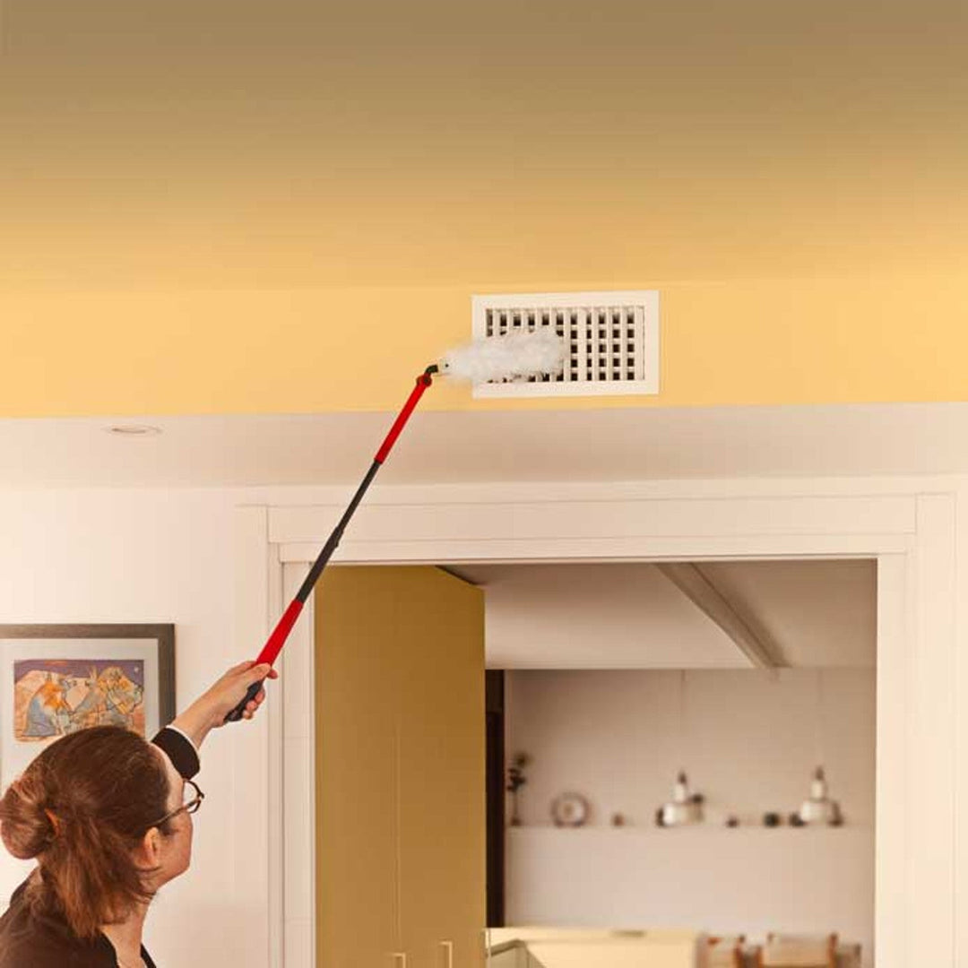 Vileda Flex&Catch dust broom, long handle, 1 refill included, anti-slip, flexible head, 179434