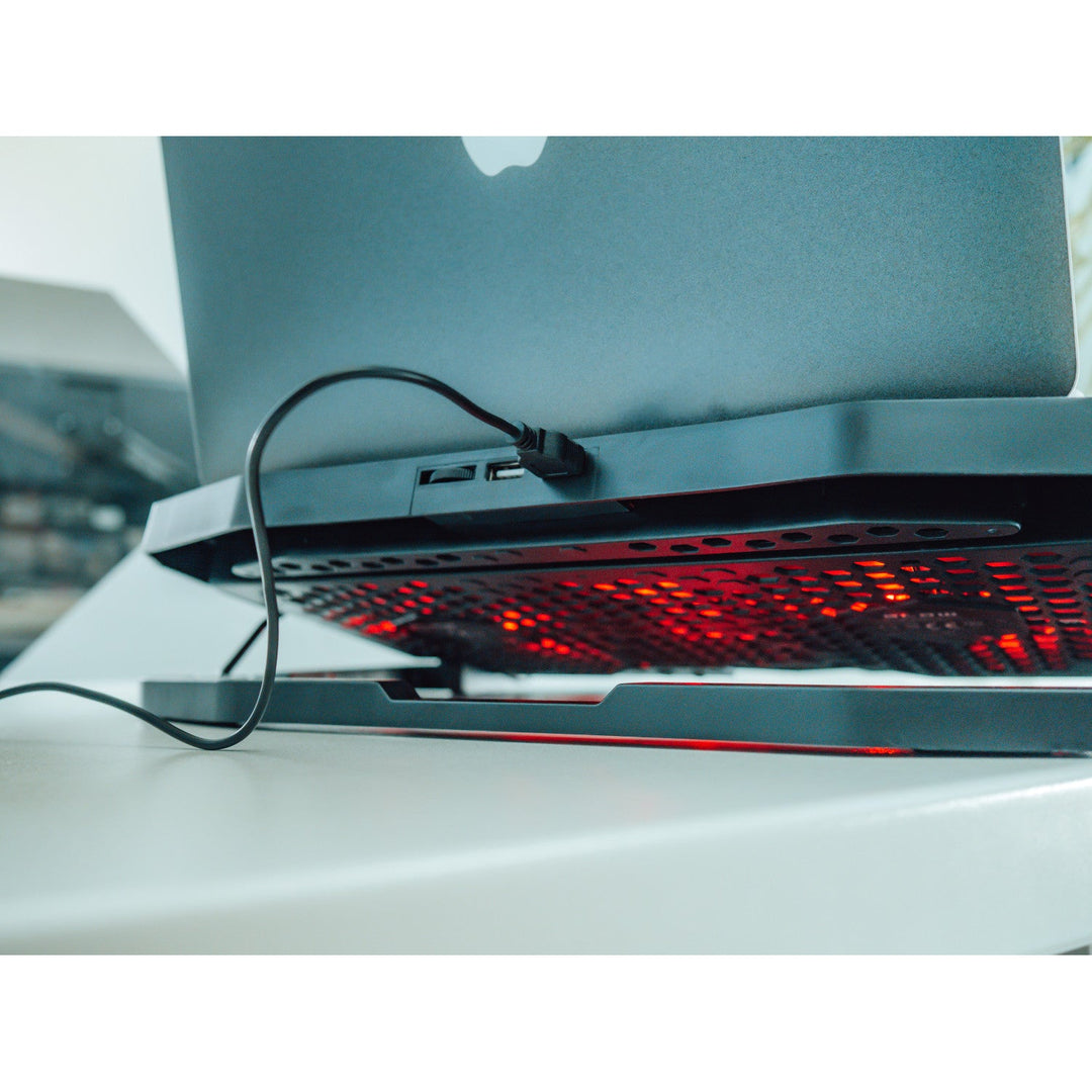 Blow Hurricane laptop cooling stand, four fans, red backlight, built-in USB hub