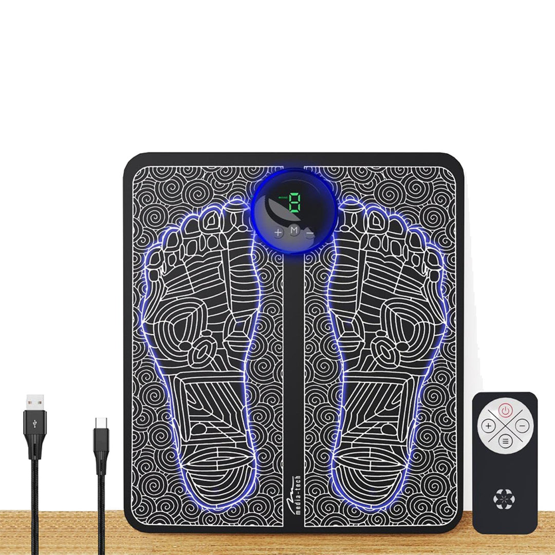 Media-Tech foot massage device, EMS electrostimulation massage, 8 modes, 19 intensity levels, MT6527