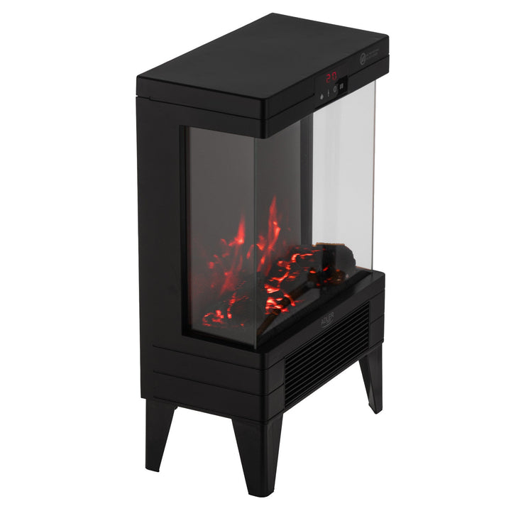 LED electric fireplace with remote control, 2 heating powers 1000W/2000W, thermostat, Adler AD 7755