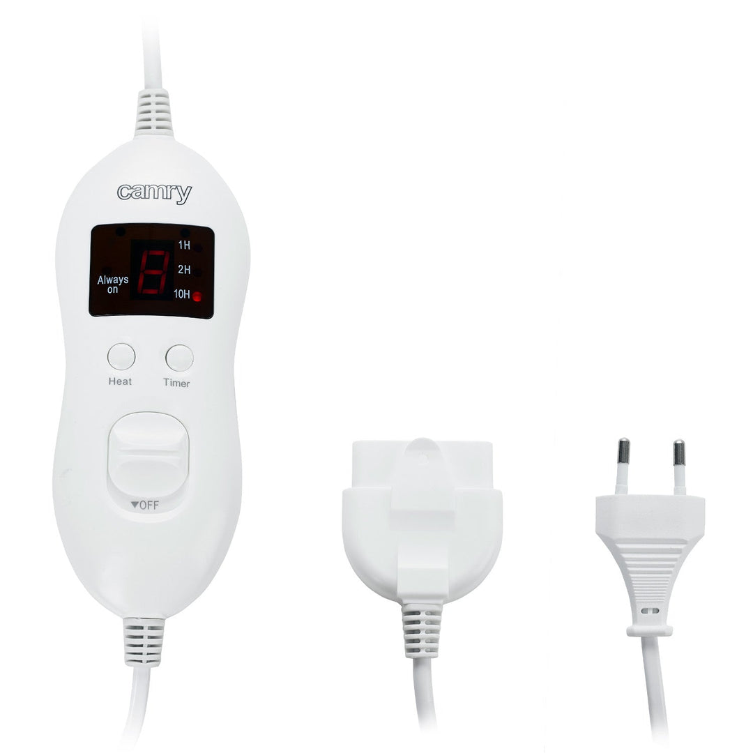 Camry electric blanket, for 2 people, dimensions 150x160cm, 8 heating levels, power 2 x 60W, grey, CR 7417