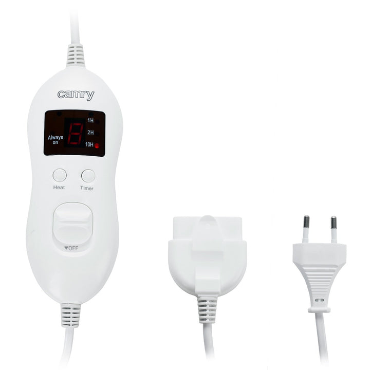 Camry electric blanket, for 2 people, dimensions 150x160cm, 8 heating levels, power 2 x 60W, grey, CR 7417