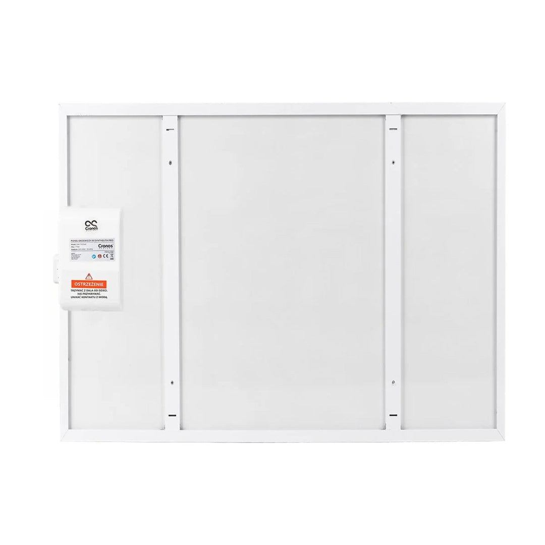 Cronos infrared heater, 500W, white, allergy-friendly, ultra-thin, matte surface, heats an area up to 14m2, Synthelith PRO CRP-500TWP White