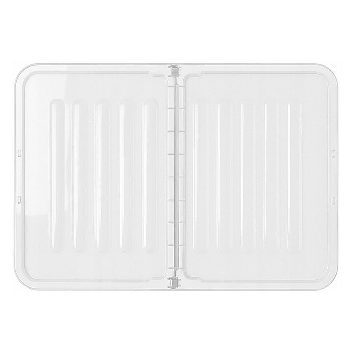 Plast Team Home Box Flex 15L double lid container, folding lid, safety clips, transparent, 23010800