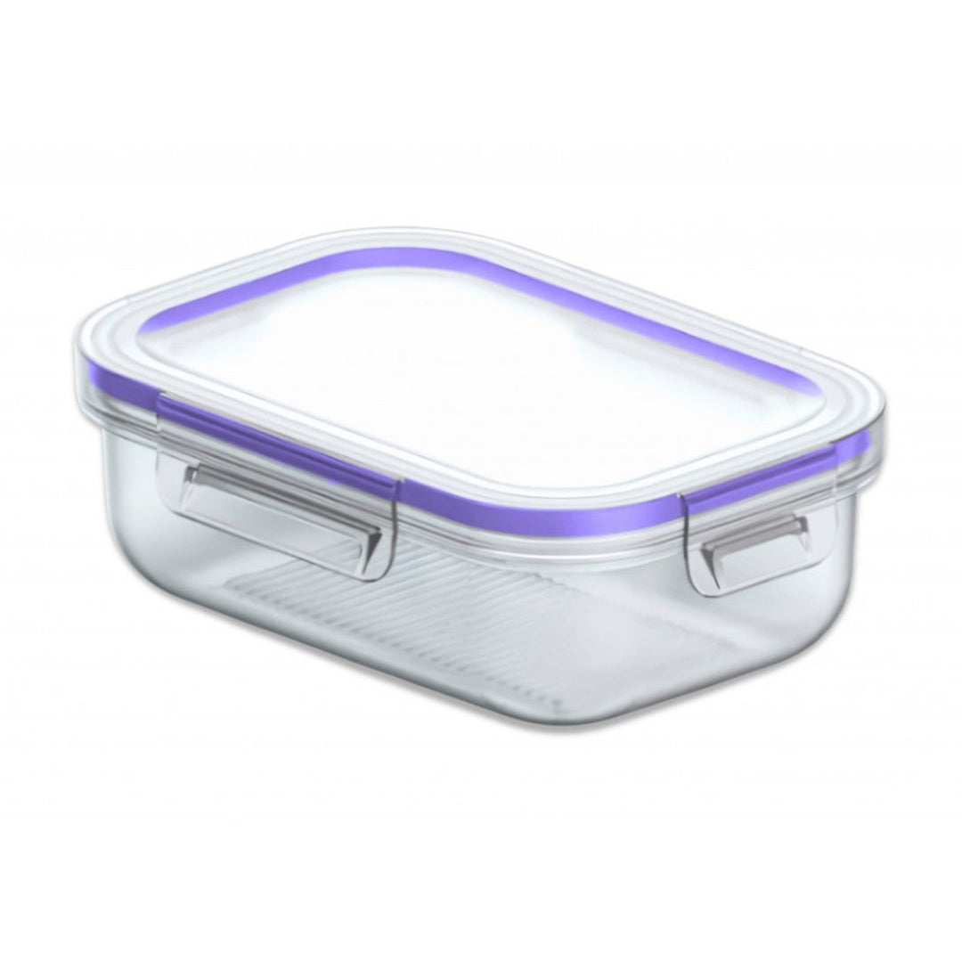 Practic food container, capacity 2 l, lid with clips