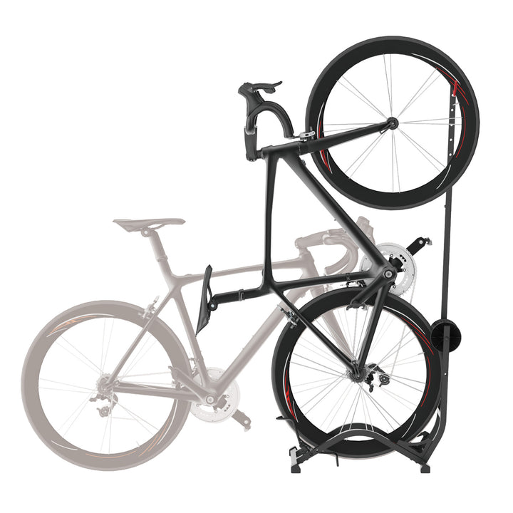 Maclean Floor Bike Rack, freestanding, horizontal/vertical, for storage, steel, max. load 35 kg, MC-170