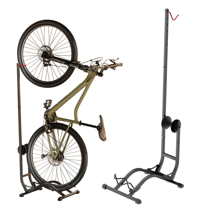 Maclean Floor Bike Rack, freestanding, horizontal/vertical, for storage, steel, max. load 35 kg, MC-170