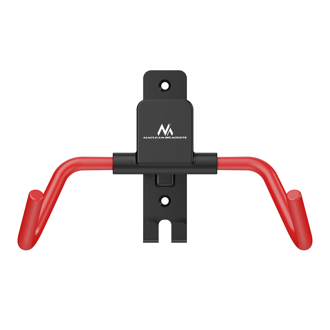 Maclean Horizontal Wall-Mounted Bike Rack, Steel, Max. Load 30 kg, Adjustable Angle, MC-172