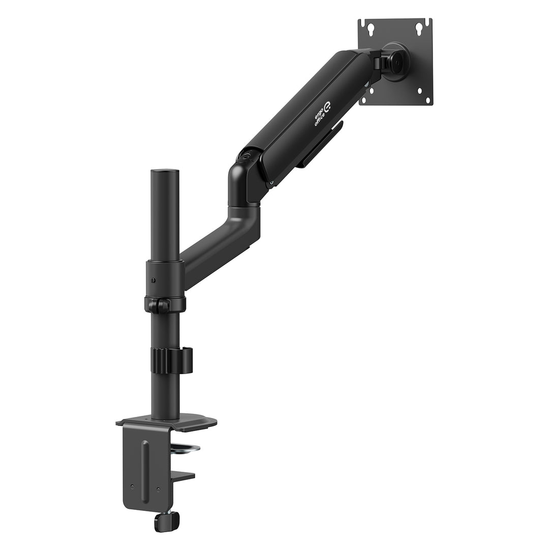 Ergo Office Monitor Mount/Hanger, Gas Spring, 17"-32", 1-10 kg, Matte Black, Max. VESA 100x100, ER-691 B