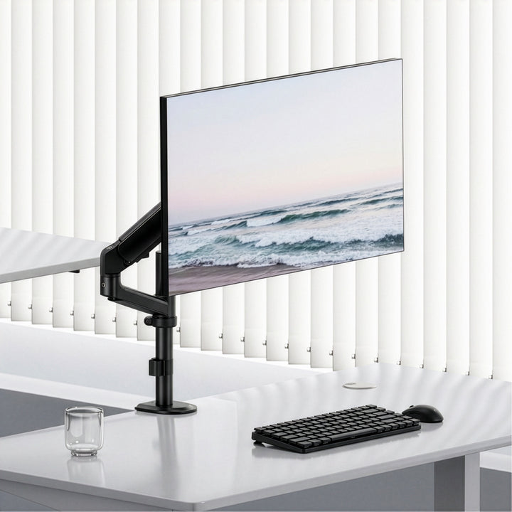 Ergo Office Monitor Mount/Hanger, Gas Spring, 17"-32", 1-10 kg, Matte Black, Max. VESA 100x100, ER-691 B