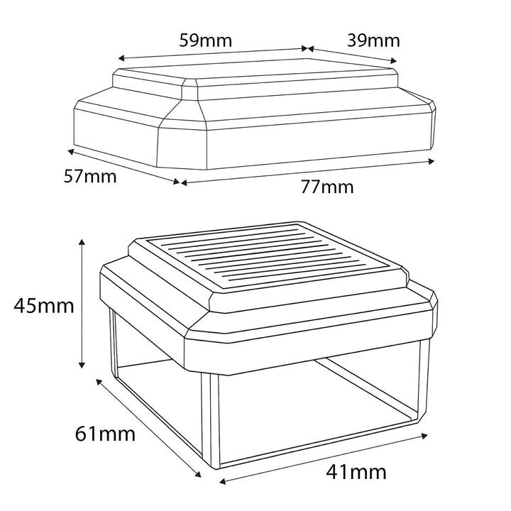GreenBlue Solar LED Pole Light, 60x40mm, Envelope-shaped Canopy, 3200K, GB125 WW