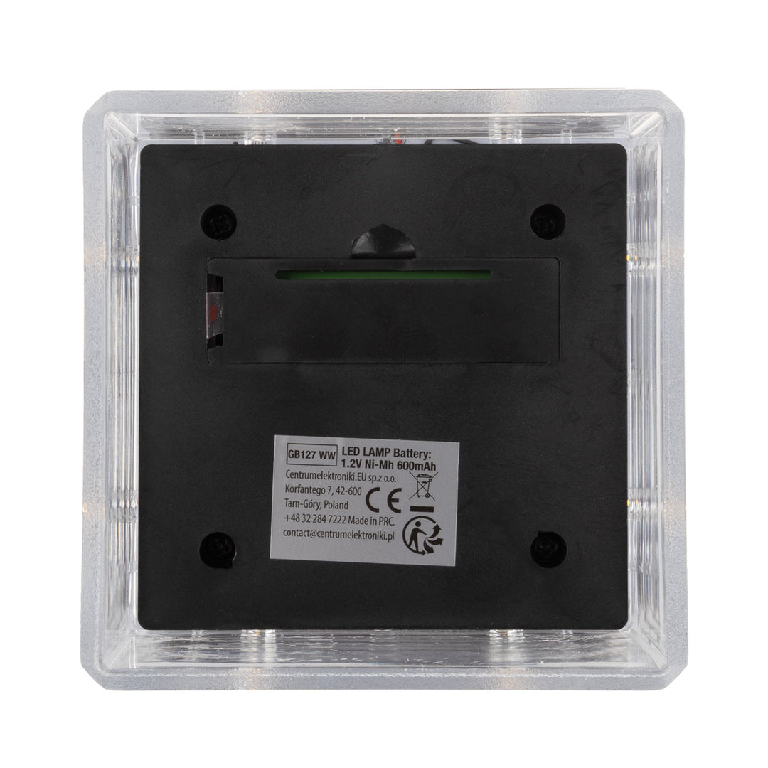 GreenBlue Solar LED Post Light, 80x80mm, Envelope-Shaped Canopy, 3200K, GB127 WW