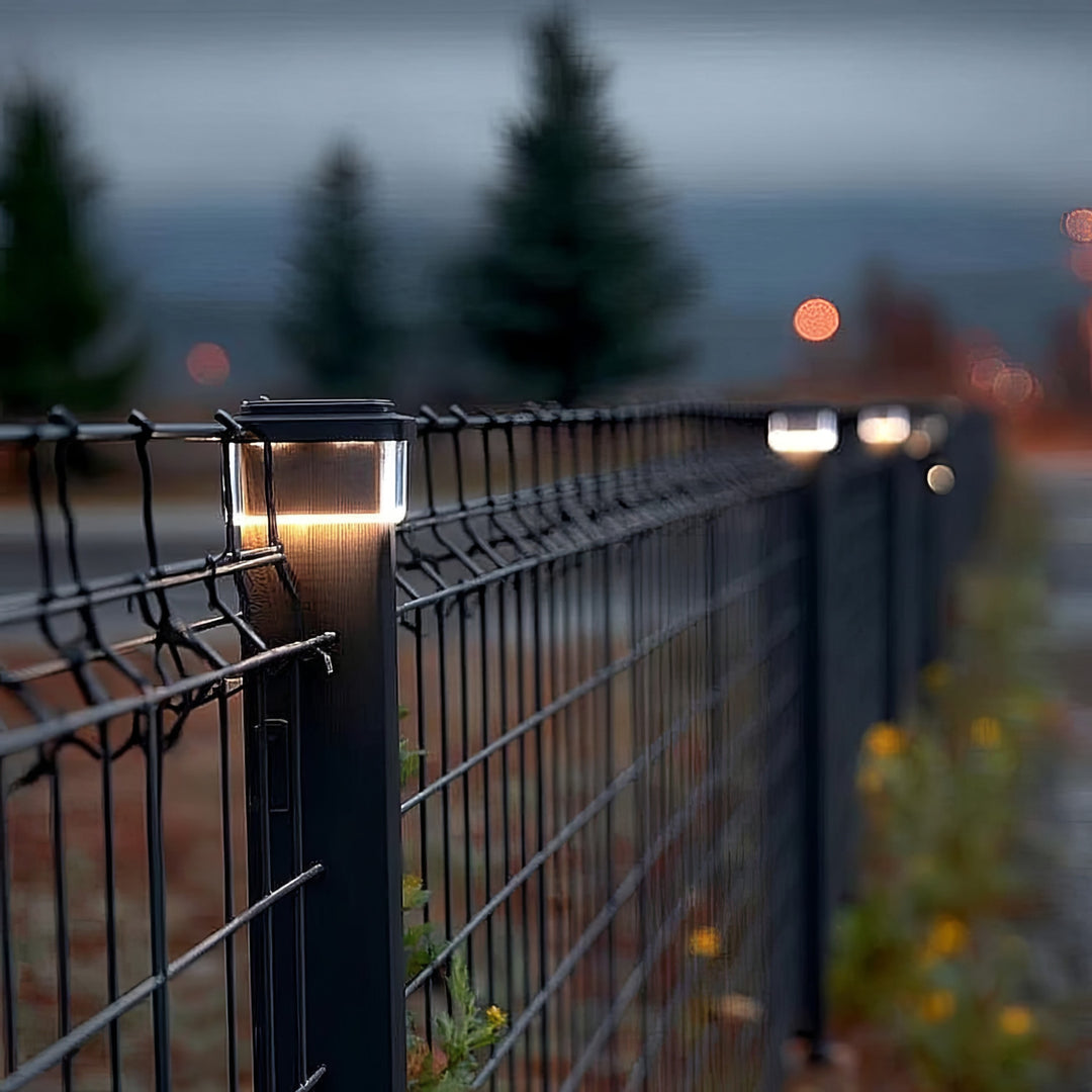 GreenBlue Solar LED Post Light, 80x80mm, Envelope-Shaped Canopy, 3200K, GB127 WW