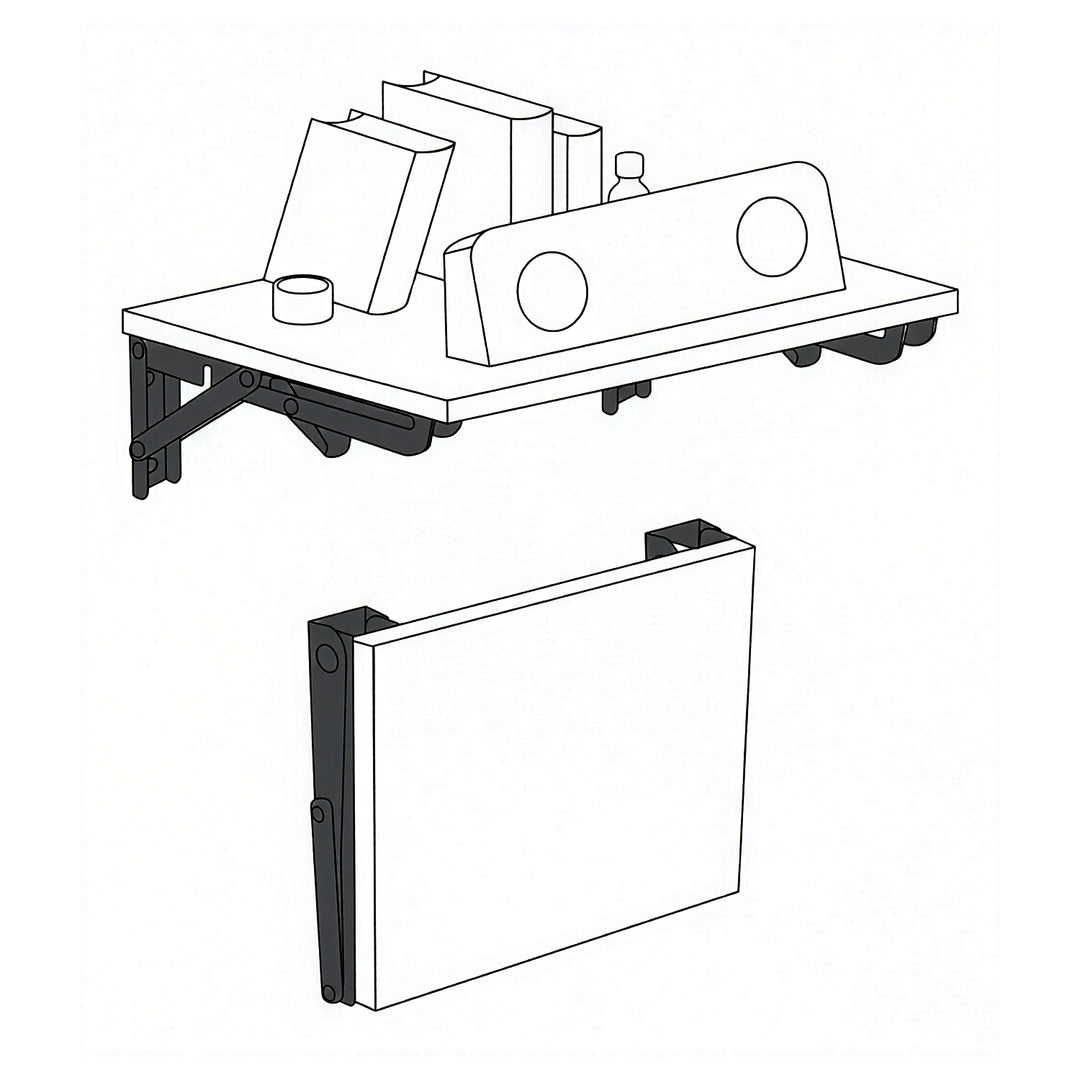Maclean Folding Wall Shelf Bracket, min. 350 mm, max. 700 mm, max. 50 kg, 2 pieces, MC-196